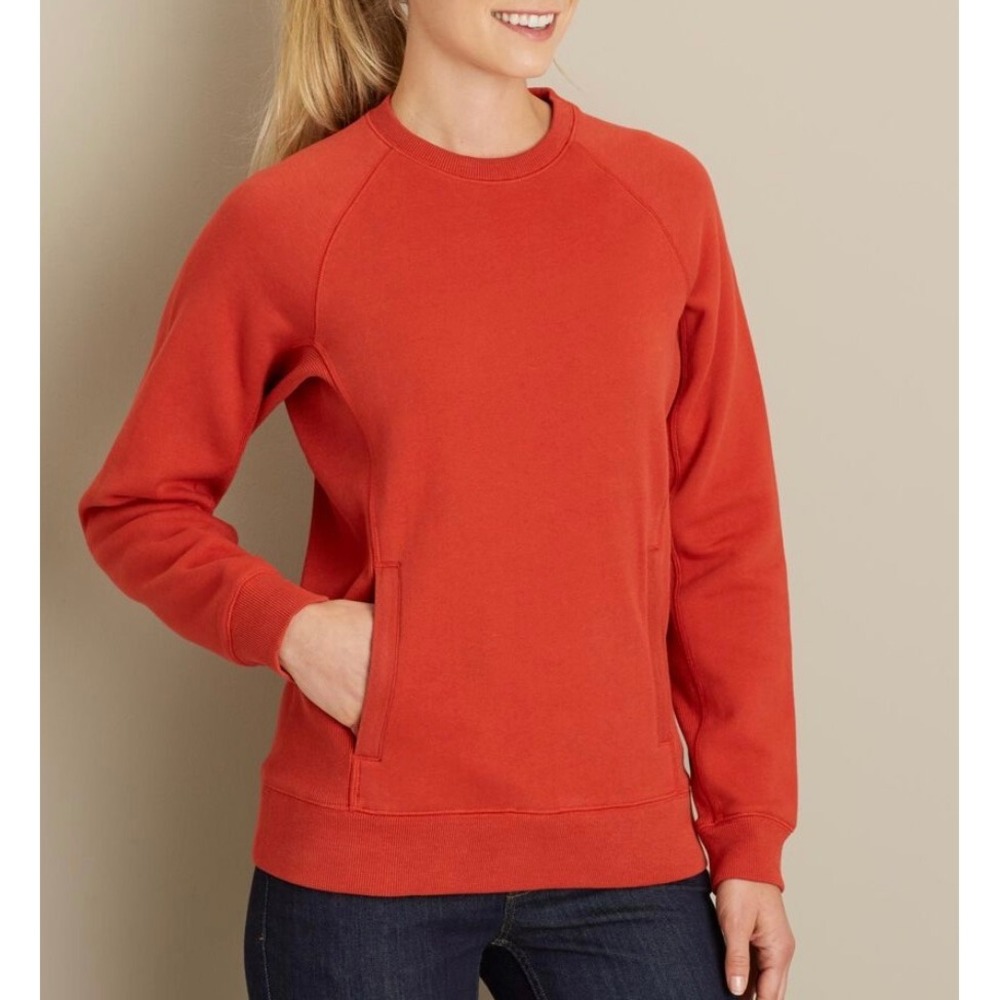 Duluth Trading Co Women's Red Crewneck Sweatshirt
